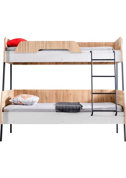 Alba Yavrulu Geniş Ranza, Beyaz + 3 Adet Comfort Yatak modelleri