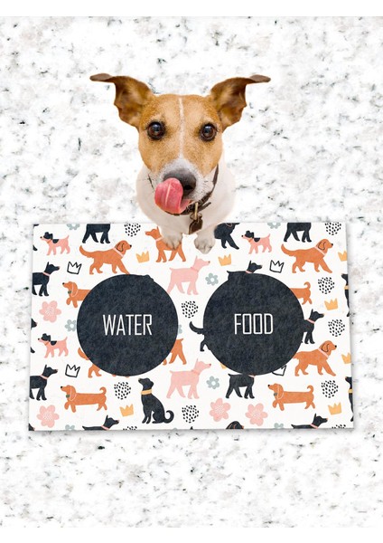 Köpek Kedi Mama ve Eğitim Altlığı Kaymaz Tabanlı