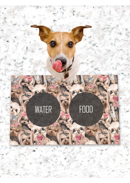 Köpek Kedi Mama ve Eğitim Altlığı Kaymaz Tabanlı