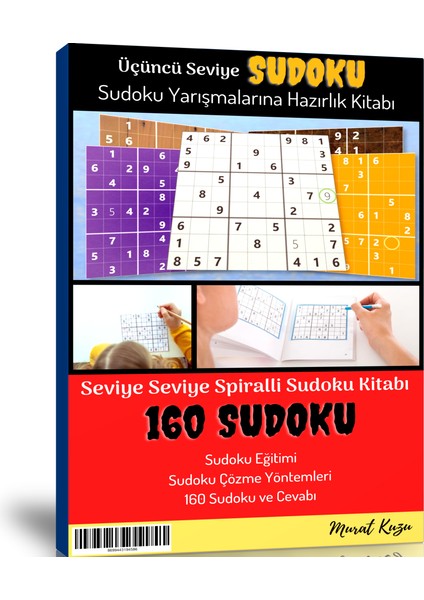 Üçüncü Seviye Sudoku Kitabı Spiralli (160 Seçilmiş Sudoku)