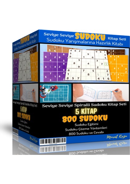 Seviye Seviye Sudoku Kitap Seti (800 Seçilmiş Sudoku)