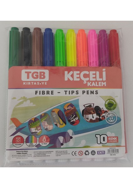 1041 Jumbo Keçeli Kalem 10'lu