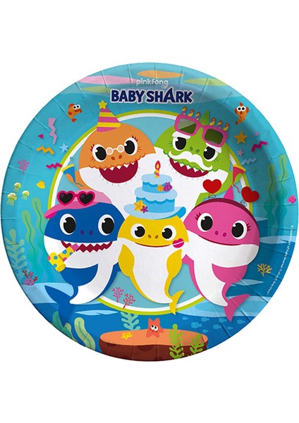 Baby Shark Karton Tabak - 23cm x 8 Adet