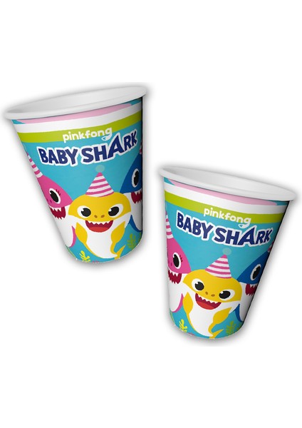 Baby Shark Karton Bardak - 8 Adet