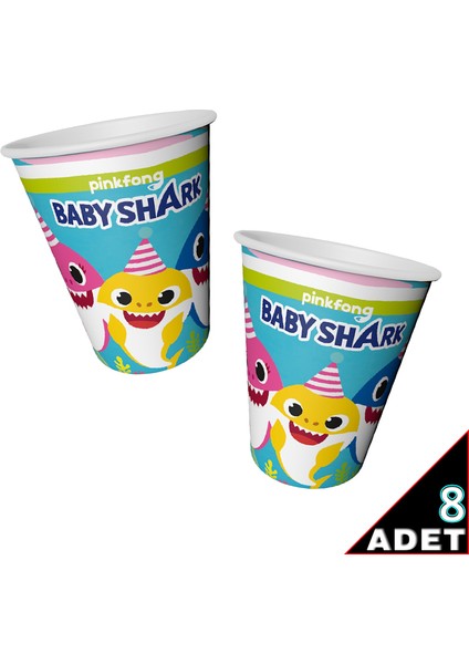 Baby Shark Karton Bardak - 8 Adet fiyatları