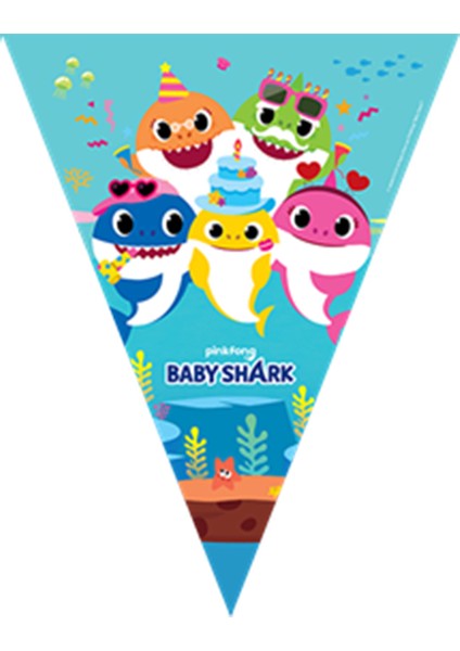 Baby Shark Üçgen Bayrak Flama - 3,20 mt. modelleri