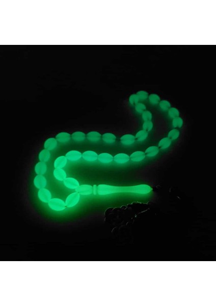 Ahşap Kutulu Kedi Gözü Fosforlu Tesbih