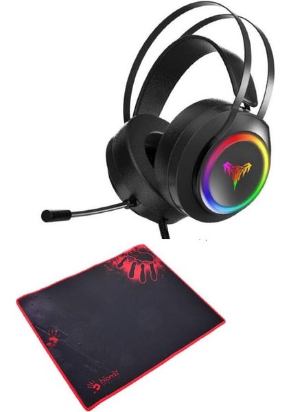 Profesyonel Headset Pro 7.1 USB Rgb Gaming Oyuncu Kulaklığı + Mouse Pad