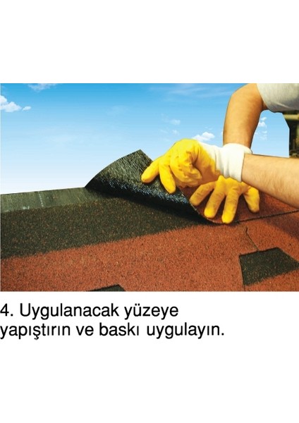 4x4 Shingle Mahya Bandı Baca Dibi Bandı Su Yalıtım Örtüsü (32 cm x 5 Metre)-Yeşil