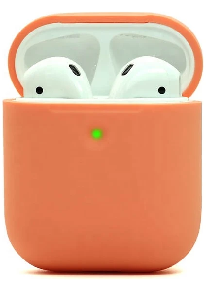 Bilişim Akademi Airpods Silikon Kılıf Yumuşak 360 1 ve 2 Nesil Nektarin