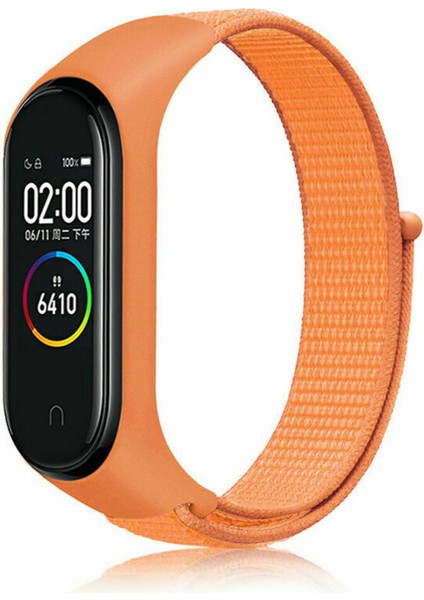 Xiaomi Mi Band 3 4 5 6 Hasır Kumaş Örgü Spor Kordon Kayış