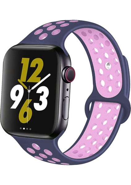 44-46 mm Akıllı Saatler Için 22 mm Delikli Silikon Kordon Kayış - KY13