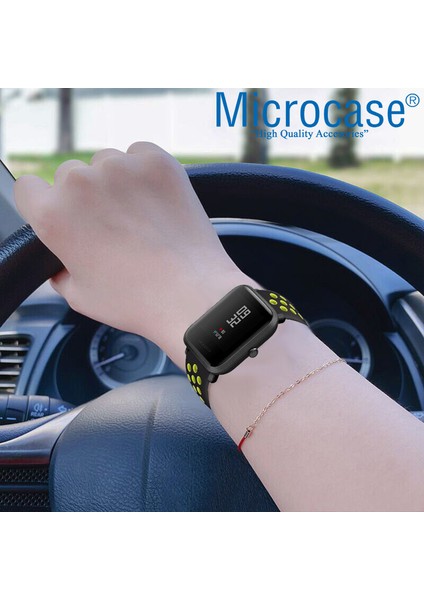 Amazfit Gtr 2e 47 mm Için Delikli Silikon Kordon Kayış - KY13 modelleri