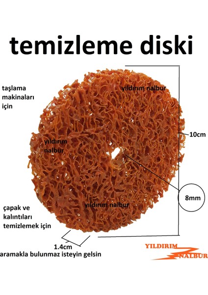 Taşlama Silici Disk 100 x 14 Kaynak Demir Pas Temizleme Silme Temizleme Keçe Kaynakçı Çapak Alma