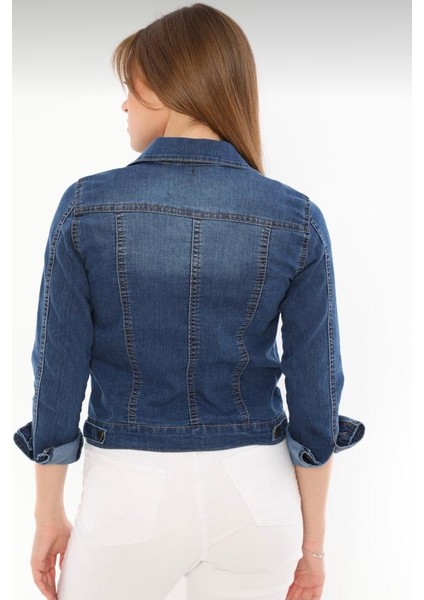 Kadın Kısa Kot Çeket