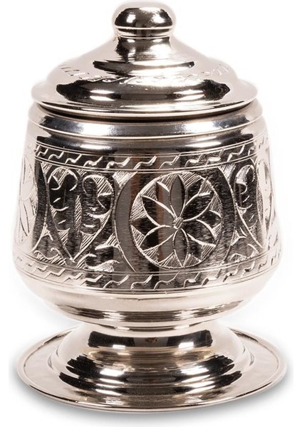 Nikelajlı El Işlemesi Bakır Şekerlik