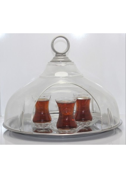 Askılı Kapalı Çay Taşıma Tepsisi