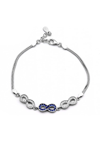 Sonsuzluk Tasarım Zirkon Kadın Gümüş Bileklik fiyatları