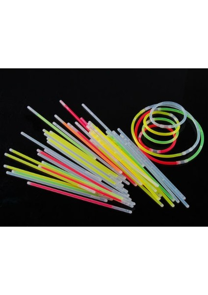 10 Adet Glow Stick Bracelet Fosforlu Kırılan Çubuk Bileklik