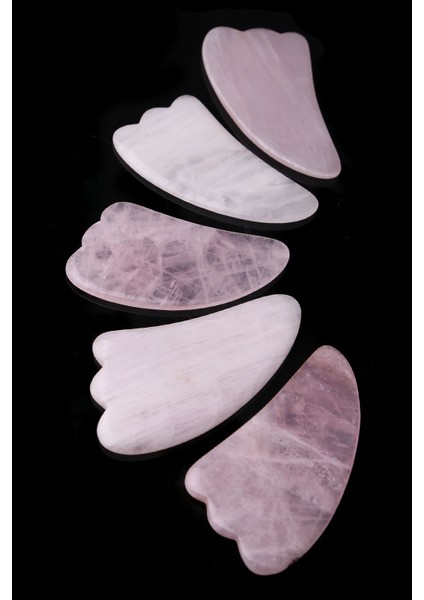 Gua Sha Pembe Kuvars Taşı (9.5 Cm) - Yüz Cilt Masaj Taşı - MS0022