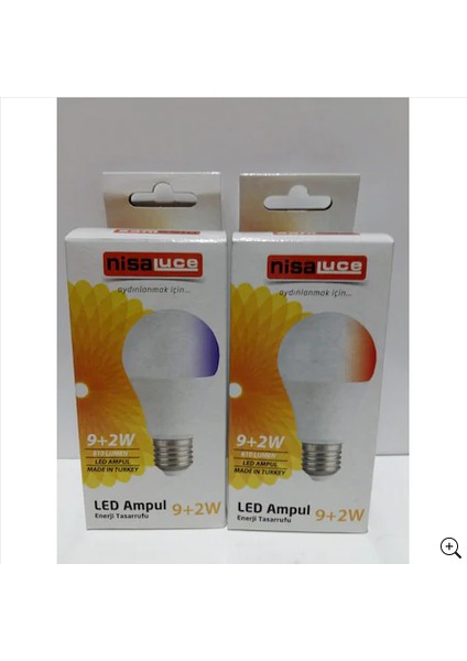 Luce 9W Beyaz +2W Yeşil LED Ampul