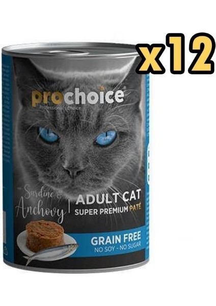 Sardunya ve Hamsili Yetişkin Kedi Konservesi 400 gr x 12