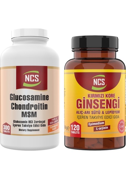 Glucosamine Chondroitin Msm Collagen Turmeric & Red Ginseng 120 Tablet Alıç Arı Sütü L Arginin Erkeklere Özel Formül