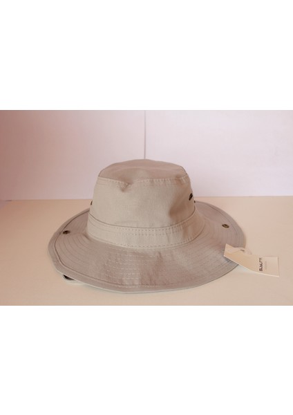 Arıcı Store Yazlık Katlanabilir Açık Gri Unisex Pamuk Safari Şapka