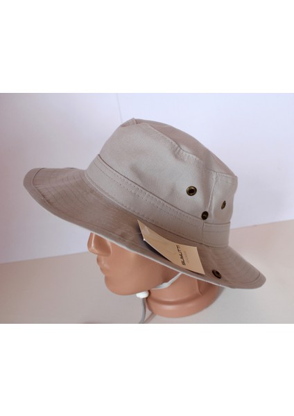 Arıcı Store Yazlık Katlanabilir Açık Gri Unisex Pamuk Safari Şapka