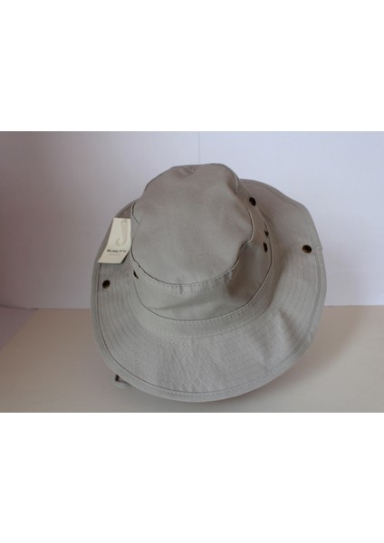 Arıcı Store Yazlık Katlanabilir Açık Gri Unisex Pamuk Safari Şapka