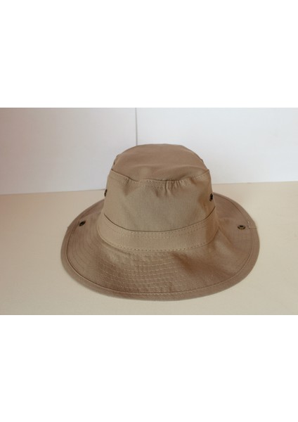 Arıcı Store Yazlık Katlanabilir Kanverengi Unisex Pamuk Safari Şapka