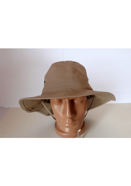 Arıcı Store Yazlık Katlanabilir Kanverengi Unisex Pamuk Safari Şapka