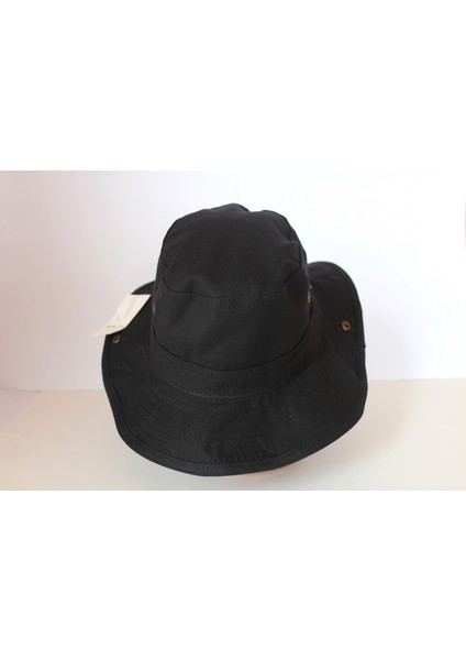 Arıcı Store Yazlık Katlanabilir Siyah Unisex Pamuk Safari Şapka