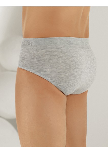 Erkek Gri Likralı Süprem Külot Slip ME063