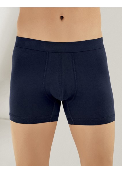 Likralı Şahinler Yazılı Torbalı Boxer Lacivert Me031
