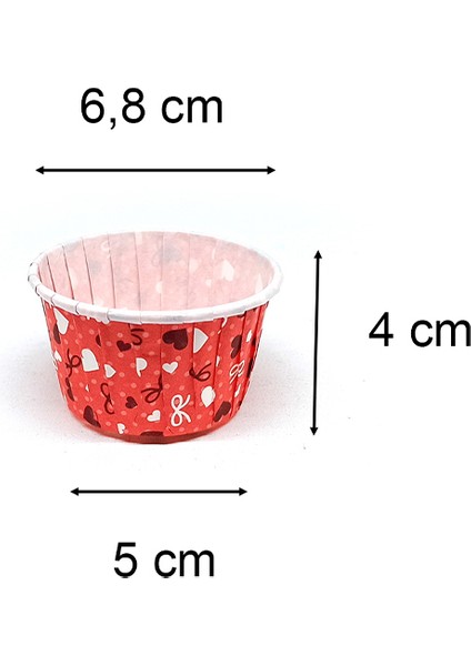 Yayılma Yapmayan 100'lü Tek Kullanımlı Kağıt Muffin Kek Kalıbı