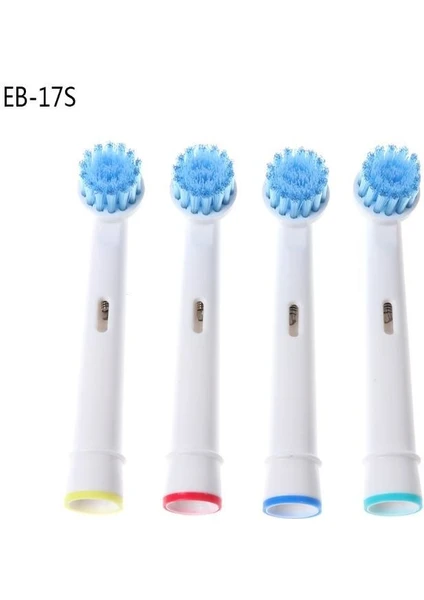 Rata-B Oral - B Şarjlı Diş Fırçası Uyumlu 4 Adet Yedek Başlık Eb-17s