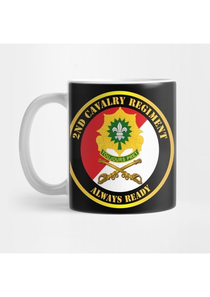 2nd Cavalry Regiment Duı - Red White - Always Ready Kupa Bardak