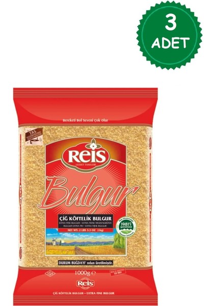 Çiğköftelik Bulgur 1 kg x 3 Adet