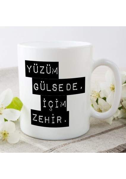 Duvar Yazısı Baskılı Kupa Bardak-13