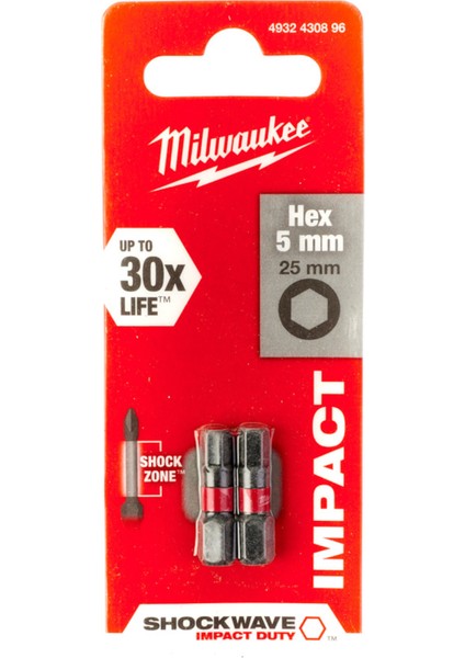 HEX5X25MM Allen Shockwave Vidalama Ucu 2'li Paket