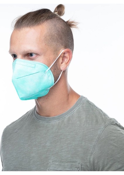 Yetişkin Evony Yeşil Renkli N95 Ffp2 Maske