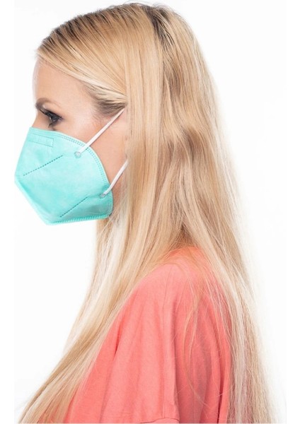 Yetişkin Evony Yeşil Renkli N95 Ffp2 Maske