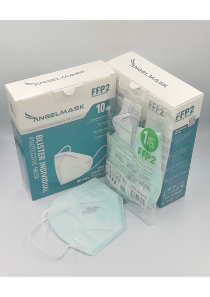 Yetişkin Evony Yeşil Renkli N95 Ffp2 Maske