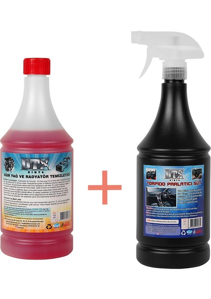 Ağır Yağ Sökücü 1 lt & Torpido Parlatıcı Süt 500 ml