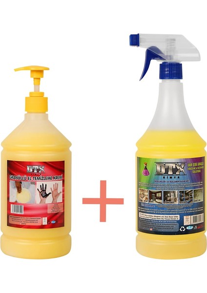 Granüllü El Temizleme ve Dezenfekte Kremi 1 kg & Ixir Çok Amaçlı Temizleme Solisyonu 1 lt