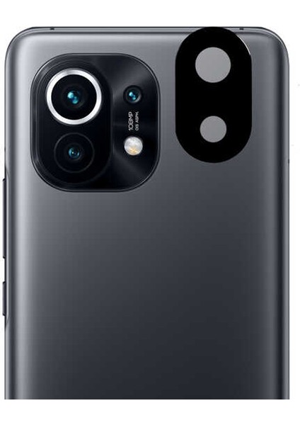Xiaomi Mi 11 Kamera Lens Koruyucu Cam Siyah
