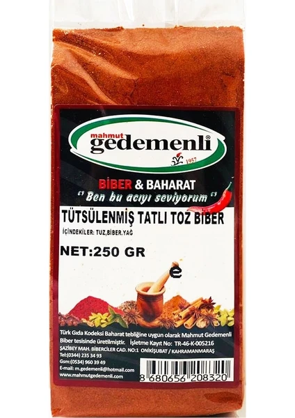 Tütsülenmiş Tatlı Toz Biber 250 gr