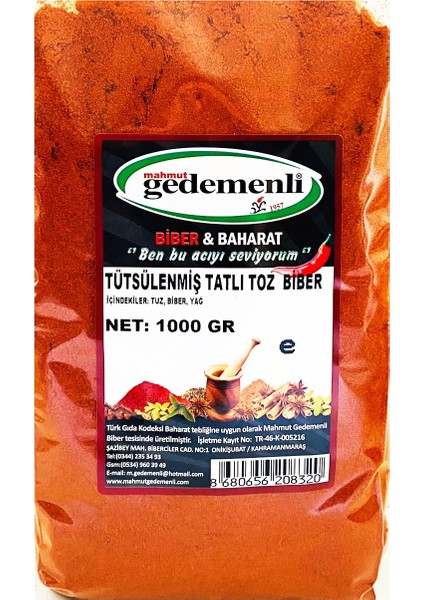 Tütsülenmiş Tatlı Toz Biber 1 kg
