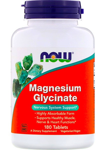 Foods, Magnesium Glycinate, 180 Tablets